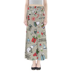 Christmas Xmas Pattern Maxi Skirts by Nexatart