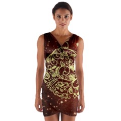 Christmas Bauble Wrap Front Bodycon Dress by Nexatart