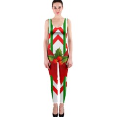 Christmas Gift Wrap Decoration Red Onepiece Catsuit by Nexatart