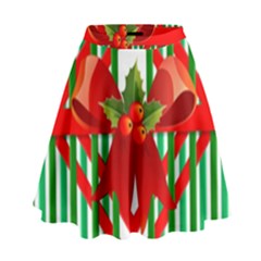 Christmas Gift Wrap Decoration Red High Waist Skirt