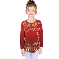 Christmas Greeting Card Star Kids  Long Sleeve Tee