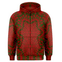 Christmas Kaleidoscope Art Pattern Men s Zipper Hoodie by Nexatart