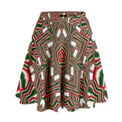 Christmas Kaleidoscope High Waist Skirt