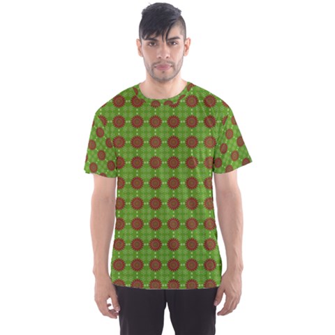 Christmas Paper Wrapping Patterns Men s Sport Mesh Tee by Nexatart