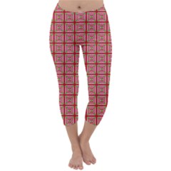 Christmas Paper Wrapping Pattern Capri Winter Leggings  by Nexatart