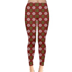 Christmas Paper Wrapping Pattern Leggings  by Nexatart