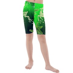 Christmas Reindeer Happy Decoration Kids  Mid Length Swim Shorts