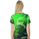 Christmas Reindeer Happy Decoration Women s V-Neck Sport Mesh Tee View2