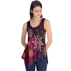 Christmas Snowflake Ice Crystal Sleeveless Tunic by Nexatart