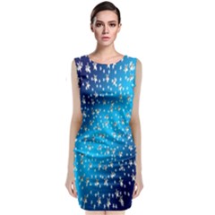 Christmas Star Light Advent Sleeveless Velvet Midi Dress by Nexatart