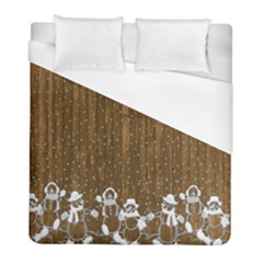 Christmas Snowmen Rustic Snow Duvet Cover (full/ Double Size)