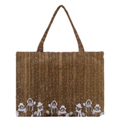 Christmas Snowmen Rustic Snow Medium Tote Bag