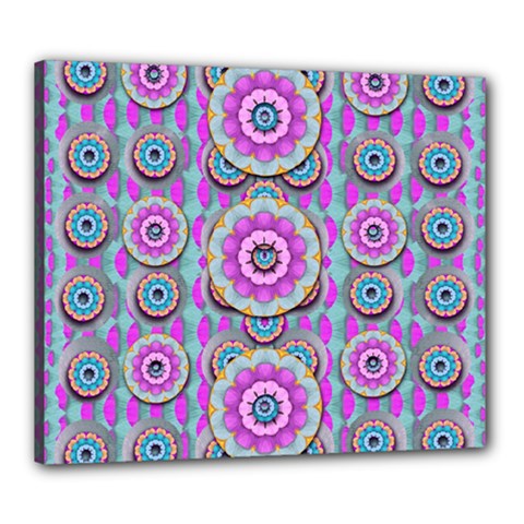 Magic Flowers From  The Paradise Of Lotus Canvas 24  X 20  by pepitasart