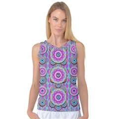 Magic Flowers From  The Paradise Of Lotus Women s Basketball Tank Top