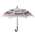 I Love You My Valentine (white) Our Two Hearts Pattern (white) Hook Handle Umbrellas (Large) View3