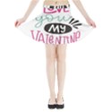 I Love You My Valentine (white) Our Two Hearts Pattern (white) Mini Flare Skirt View3