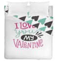 I Love You My Valentine (white) Our Two Hearts Pattern (white) Duvet Cover Double Side (Queen Size) View1