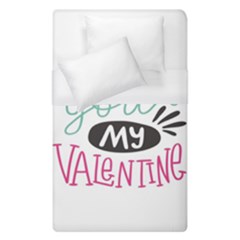 I Love You My Valentine (white) Our Two Hearts Pattern (white) Duvet Cover (single Size) by FashionFling