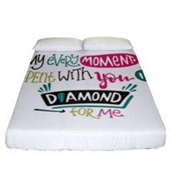 My Every Moment Spent With You Is Diamond To Me / Diamonds Hearts Lips Pattern (white) Fitted Sheet (california King Size)