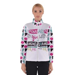 My Every Moment Spent With You Is Diamond To Me / Diamonds Hearts Lips Pattern (white) Winterwear