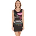 My Every Moment Spent With You Is Diamond To Me / Diamonds Hearts Lips Pattern (black) Sleeveless Bodycon Dress View1