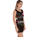 My Every Moment Spent With You Is Diamond To Me / Diamonds Hearts Lips Pattern (black) Sleeveless Bodycon Dress View3