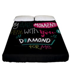 My Every Moment Spent With You Is Diamond To Me / Diamonds Hearts Lips Pattern (black) Fitted Sheet (california King Size)