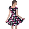 My Every Moment Spent With You Is Diamond To Me / Diamonds Hearts Lips Pattern (black) Cap Sleeve Dresses View2