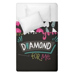 My Every Moment Spent With You Is Diamond To Me / Diamonds Hearts Lips Pattern (black) Duvet Cover Double Side (single Size)