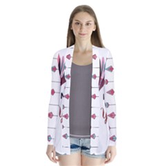 My Heart Points To Yours / Pink And Blue Cupid s Arrows (white) Cardigans by FashionFling