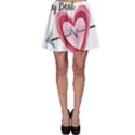 You Are My Beat / Pink And Teal Hearts Pattern (white)  Skater Skirt View1