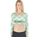 Saint Patrick Motif Pattern Long Sleeve Crop Top View1