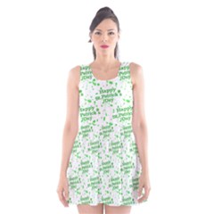 Saint Patrick Motif Pattern Scoop Neck Skater Dress by dflcprintsclothing