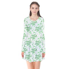 Saint Patrick Motif Pattern Flare Dress