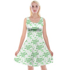 Saint Patrick Motif Pattern Reversible Velvet Sleeveless Dress by dflcprintsclothing