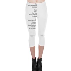 Kennedy Poem Capri Leggings 