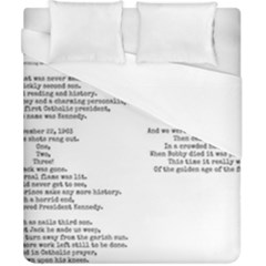 Kennedy Poem Duvet Cover (california King Size) by athenastemple