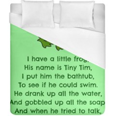 Little Frog Poem Duvet Cover (california King Size) by athenastemple