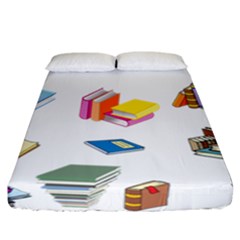 Bookworm Pattern Fitted Sheet (california King Size)