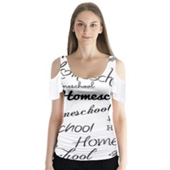 Homeschool Butterfly Sleeve Cutout Tee 