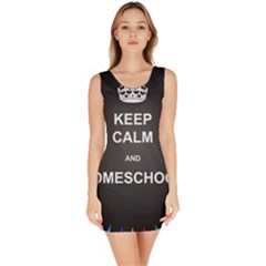 Keepcalmhomeschool Sleeveless Bodycon Dress by athenastemple