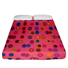 Circles Abstract Circle Colors Fitted Sheet (queen Size)