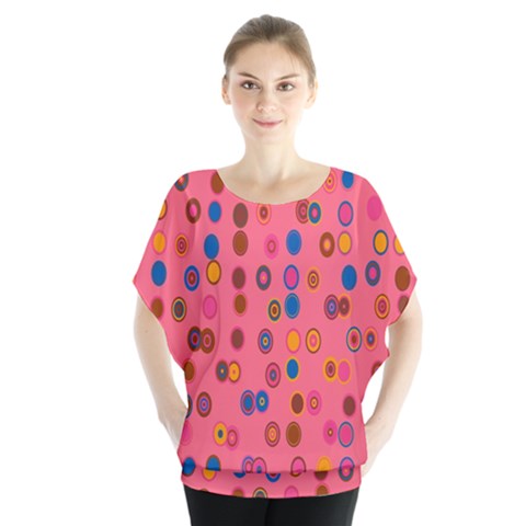 Circles Abstract Circle Colors Blouse by Nexatart