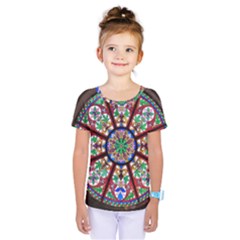 Church Window Window Rosette Kids  One Piece Tee