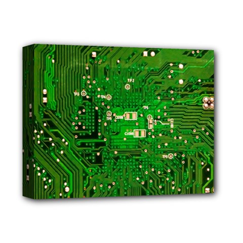 Circuit Board Deluxe Canvas 14  X 11 