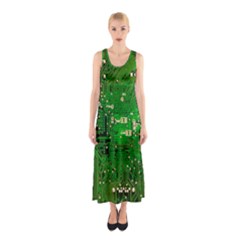 Circuit Board Sleeveless Maxi Dress by Nexatart