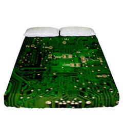 Circuit Board Fitted Sheet (queen Size)