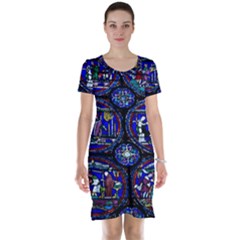 Church Window Canterbury Short Sleeve Nightdress by Nexatart