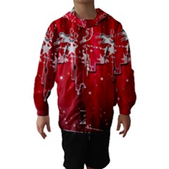 City Nicholas Reindeer View Hooded Wind Breaker (kids) by Nexatart