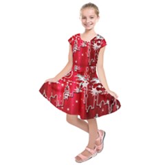 City Nicholas Reindeer View Kids  Short Sleeve Dress